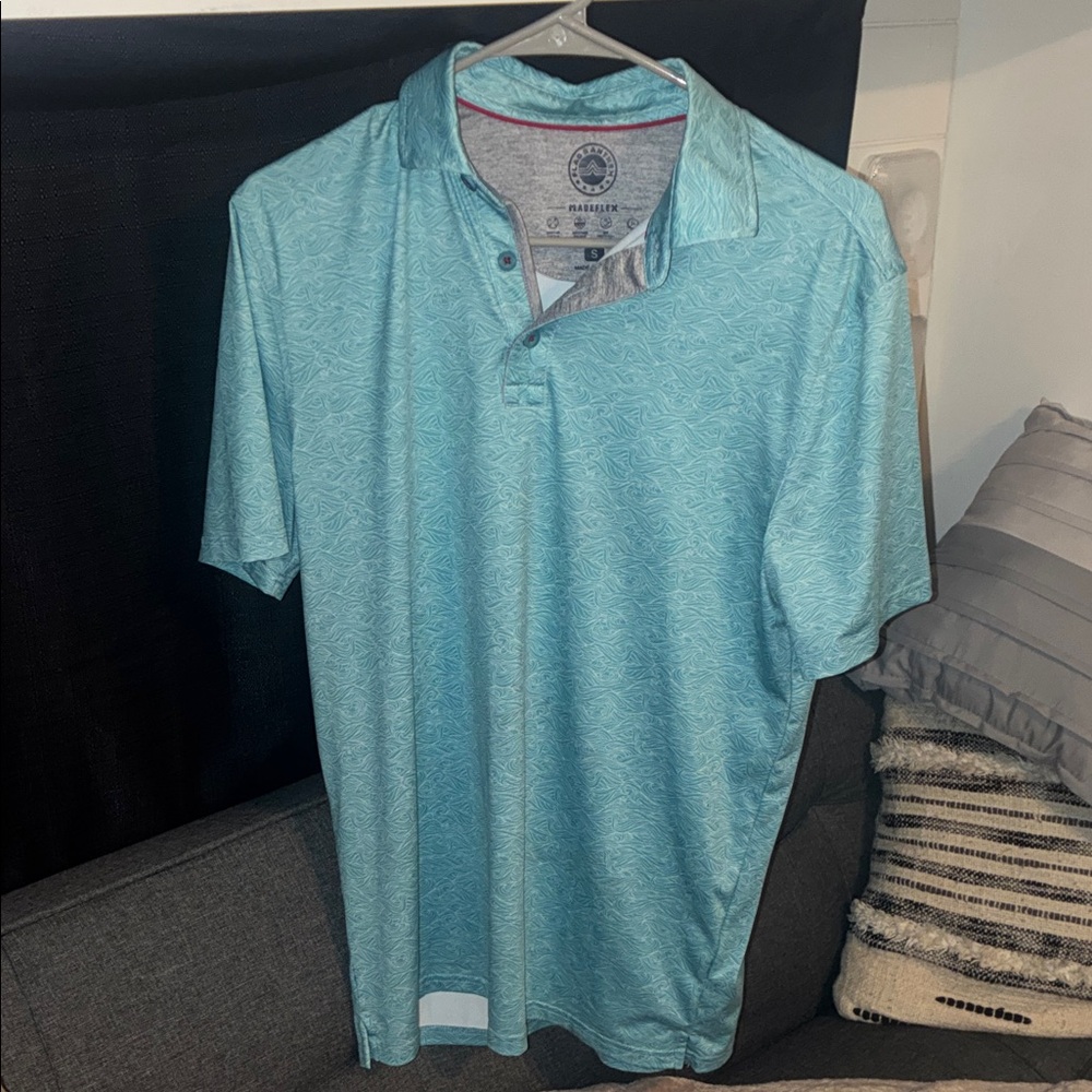 Barrel & Oak Aqua Polo Shirt